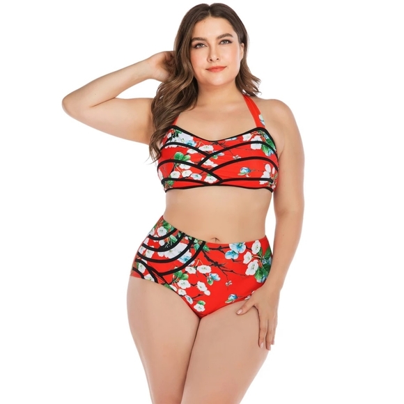 NWT! Sexy Floral Swimsuit Bikini Bathing Suit - Picture 6 of 7